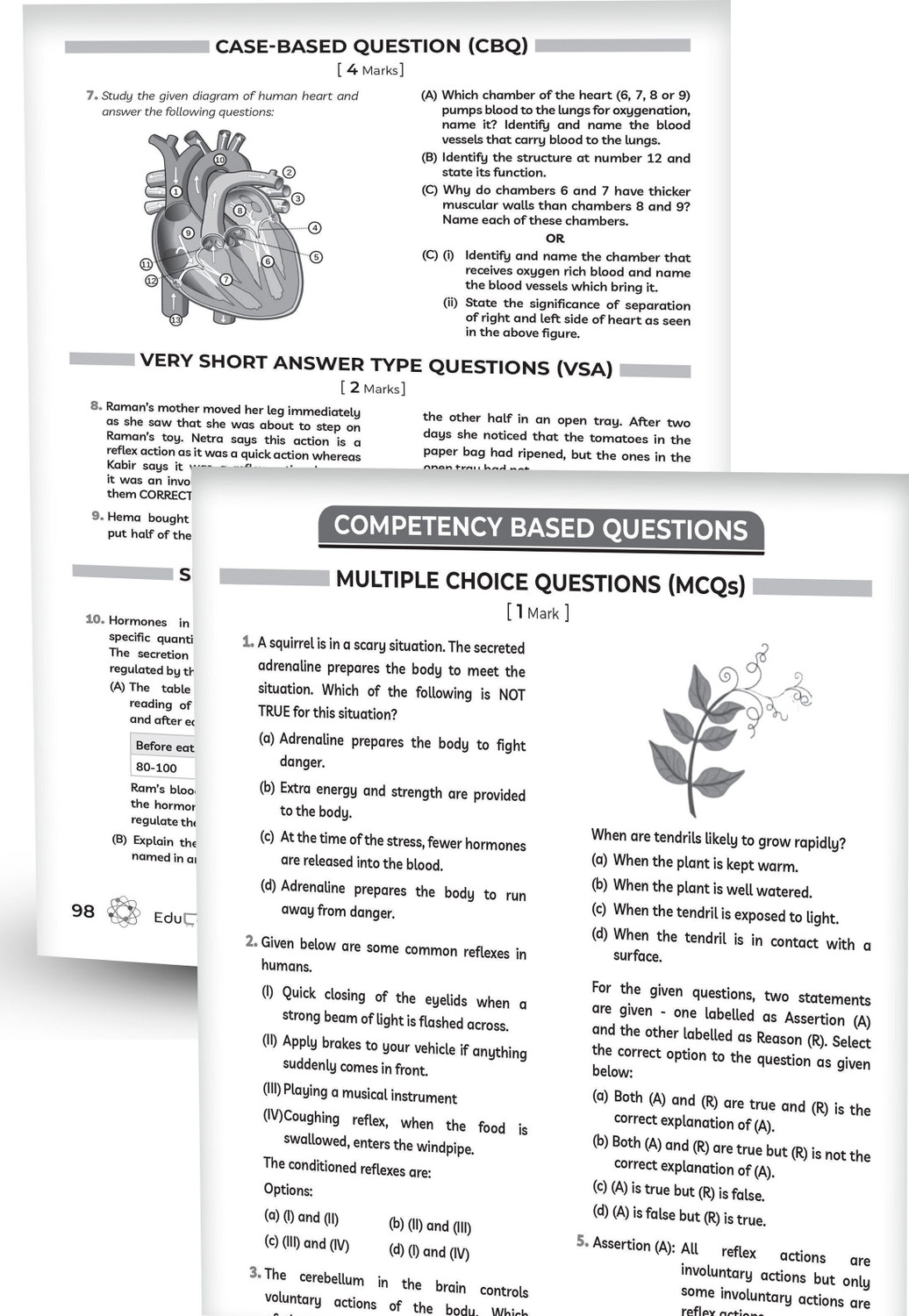Image of Educart NCERT Exemplar Class 10 Science 2026 Problems Solutions (For 2026-27 Board Exam)