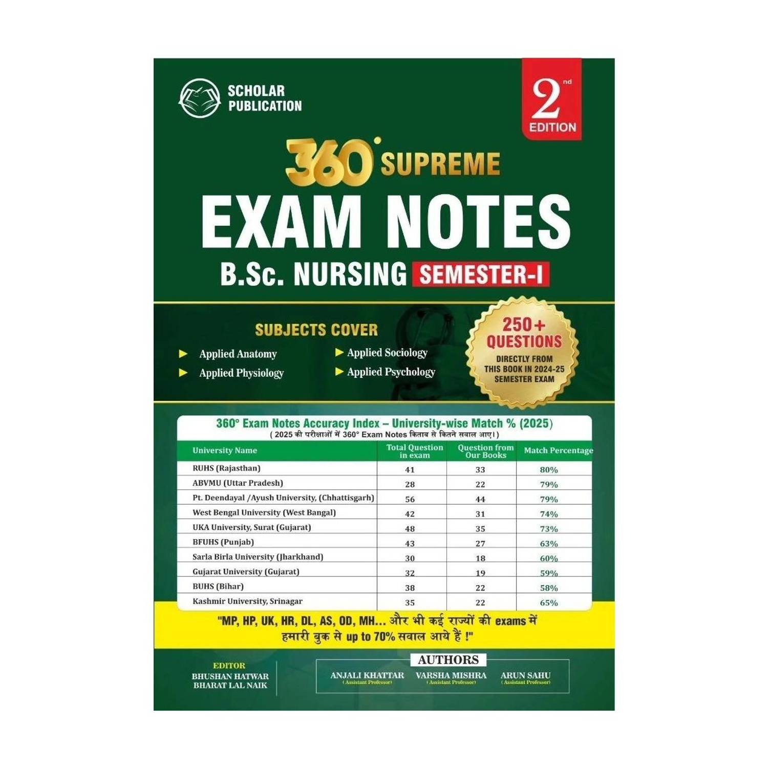 BHUSHANSCIENCE 360 Supreme Exam Notes B.Sc. Nursing Semester I - Image 1