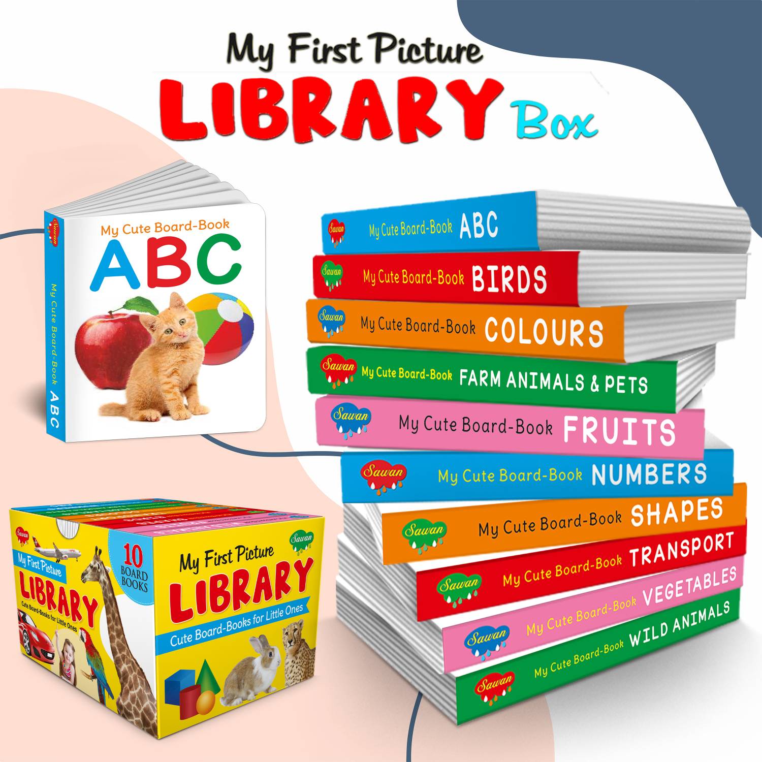 My First Picture Library Box, set of 10 Board Book: Buy My First