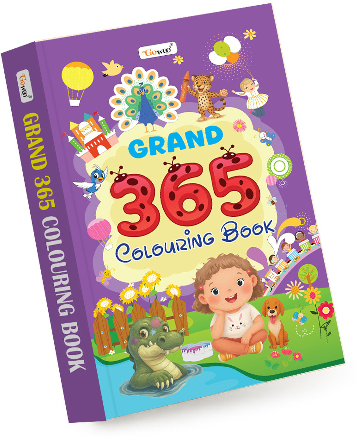 Image of GO WOO GRAND - 365 Colouring Book :- early learners colouring book, Kids educational book, Jumbo colouring book for kids (Paperback, GOWOO)