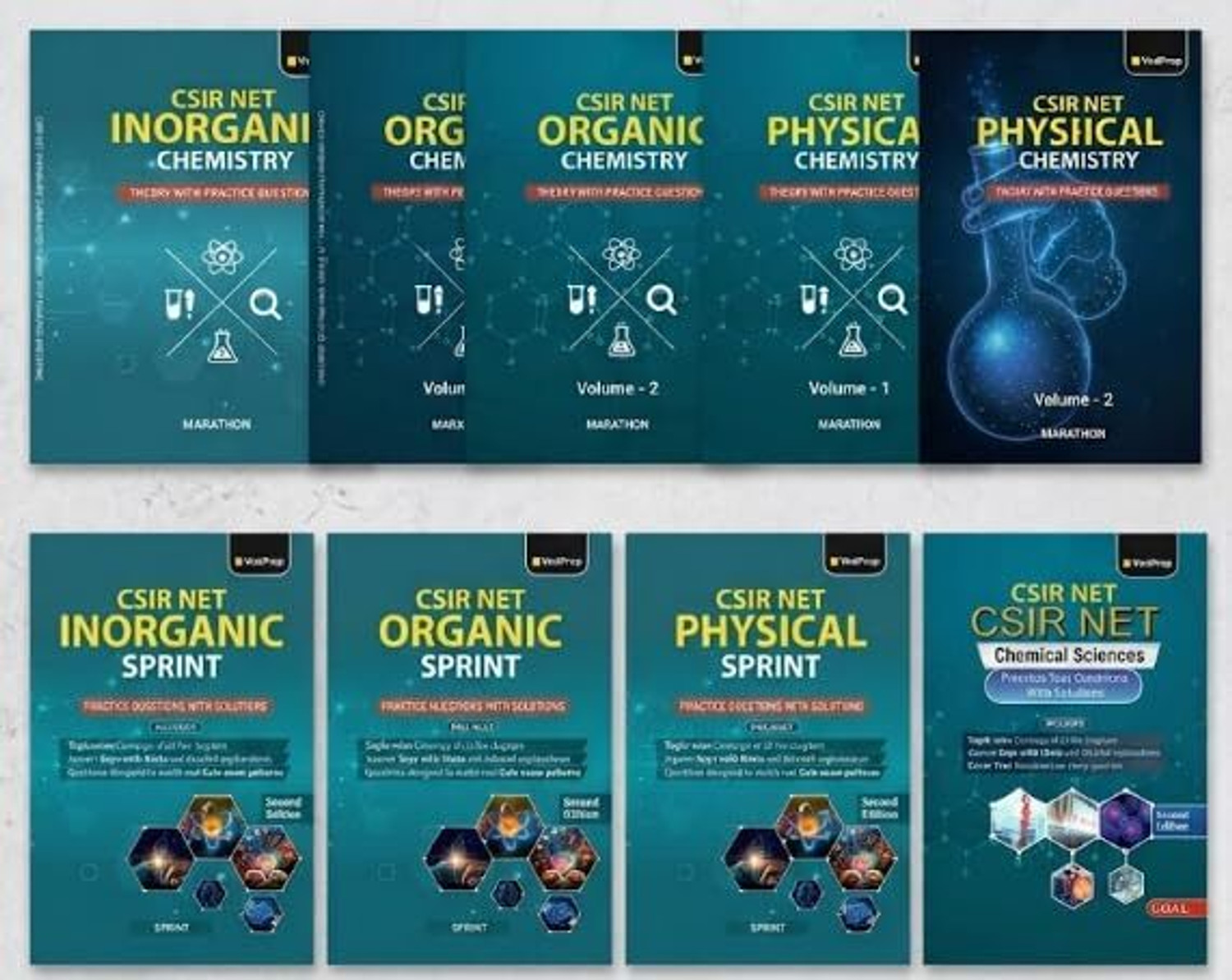 Image of CSIR NET Chemical Sciences Study Package, Complete Set with Organic, Inorganic, Physical Chemistry Books, Goal, Marathon and Sprint Editions (9 Books)