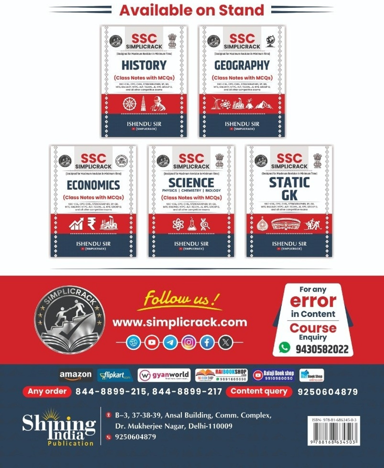 Image of SSC Simplicrack Indian Polity and Constitution | Class Notes with MCQs | Ishendu Sir | Useful For - SSC-CGL, CPO, CHSL, Stenographer, SP, GD, MTS, Railway, NTPC, ALP, Techn., JE, RPR, Group D, and all other competitive exams