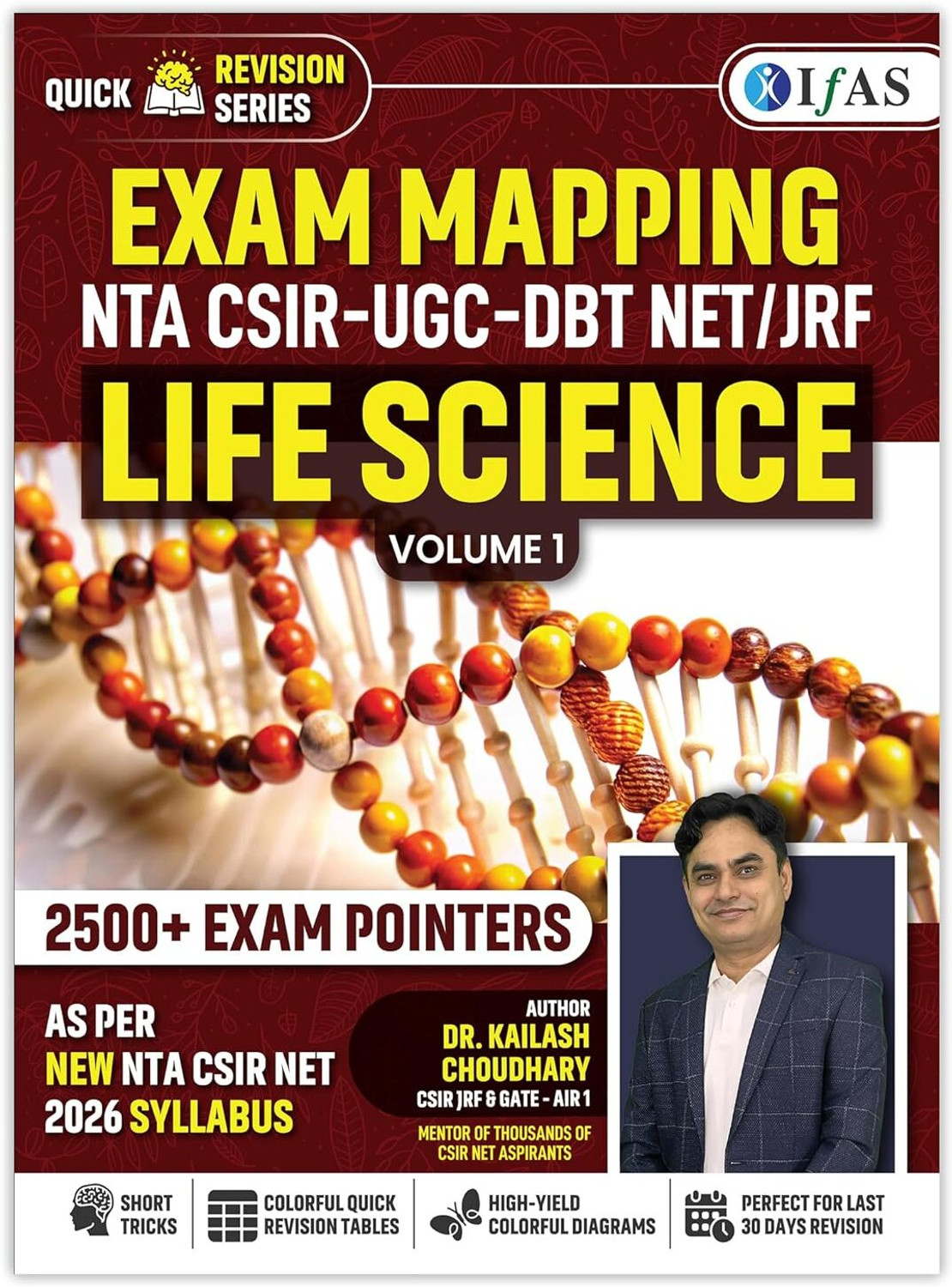 Image of CSIR NET Life Science - Exam Mapping Book 2026 (Vol 1 & 2) with 5000+ Exam Pointers | Quick Revision Series As Per the NTA CSIR UGC NET, DBT & JRF 2026 Syllabus | Multi Colour Printed Edition | IFAS Publications
