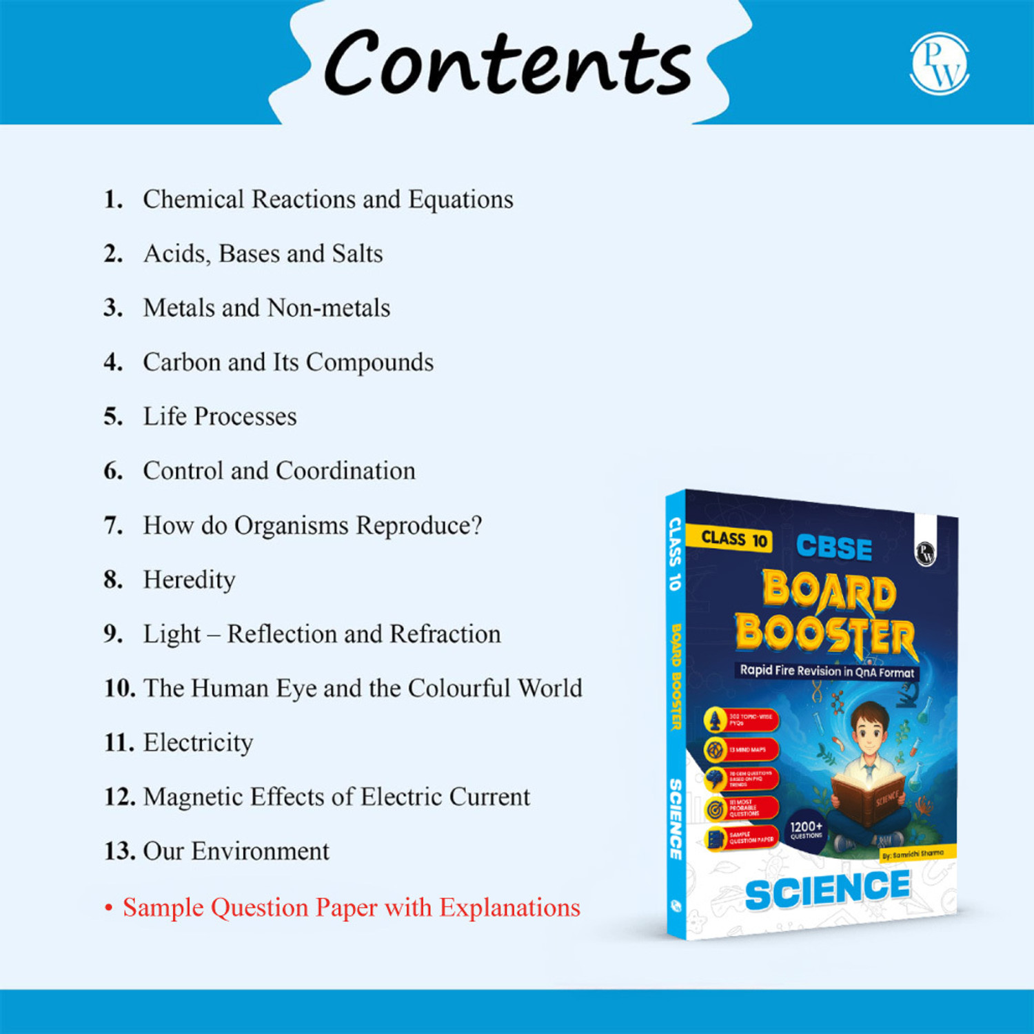 Image of PW CBSE Class 10 Board Booster Science Question Bank For 2026 Board Exams