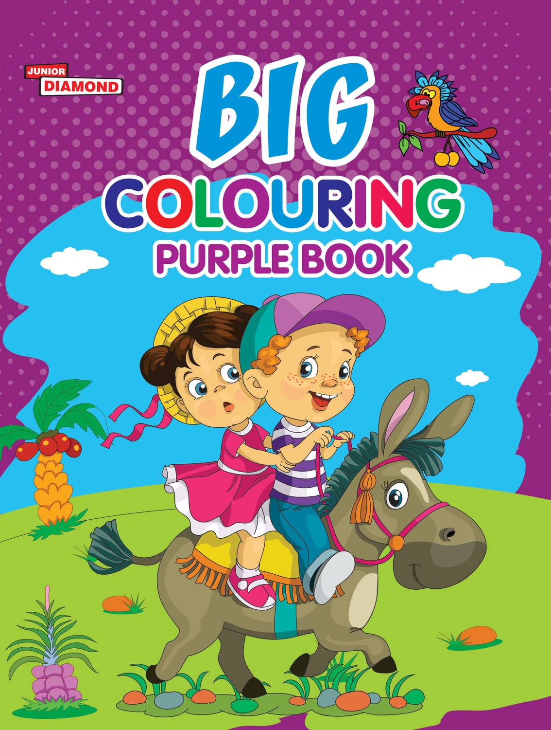 Big Colouring Purple Book for 5 to 9 years Old Kids Fun Activity and Colouring Book for Children