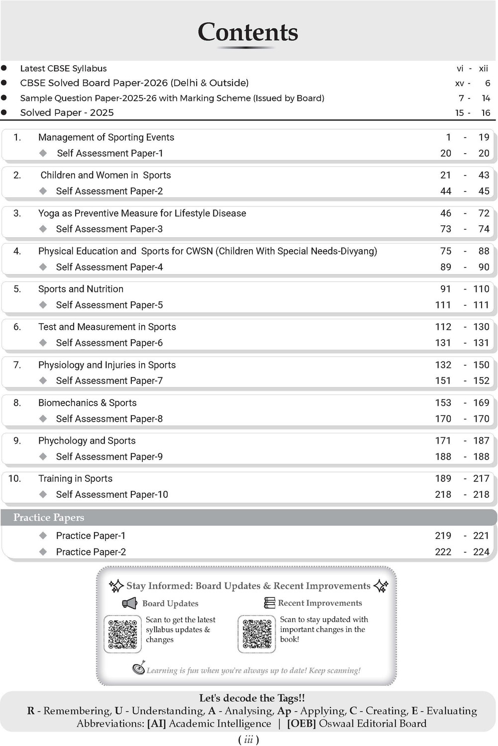 Image of CBSE Class 12 Physical Education Question Bank | Chapter & Topic-wise Solved Papers (2017 2026) | Based on Syllabus (April 2026) | Includes 2026 Papers | | For 2027 Exam