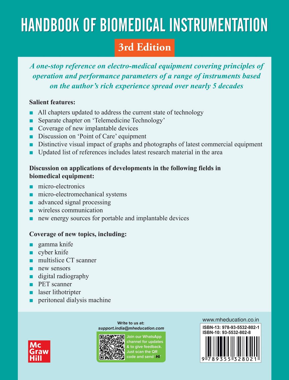 Handbook of Biomedical Instrumentation | 3rd Edition: Buy Handbook