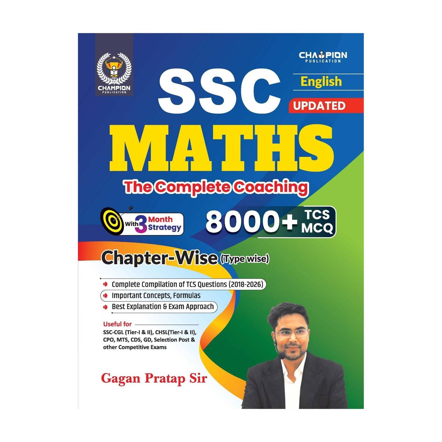 Champion SSC MATHS 8000+ English Chapter + Type + Exam Wise TCS MCQ - Image 1