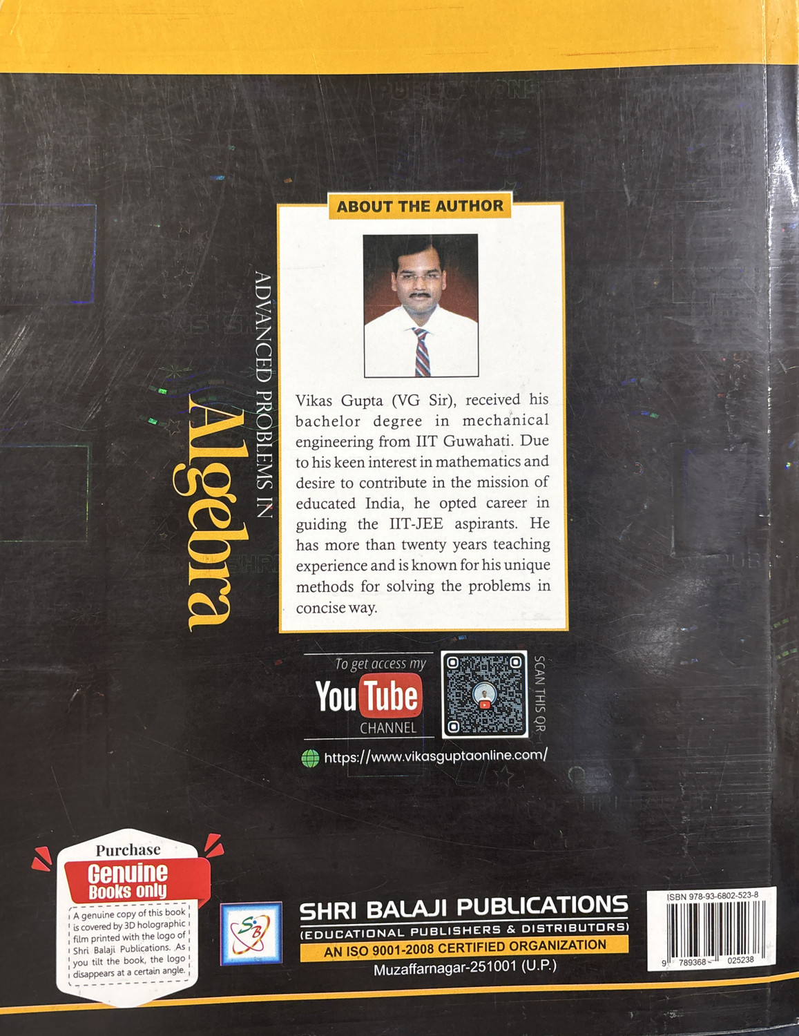Image of Advanced Problems in Algebra for JEE Main & Advanced | 7th Edition | Vikas Gupta | Balaji Publications