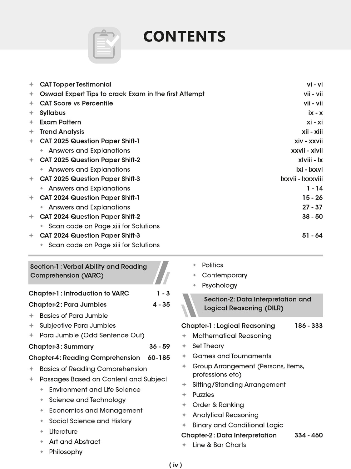 Image of CAT (COMMON ADMISSION TEST) | 25 Years | Chapterwise & Topicwise | Solved Papers |1993 - 2008 & 2017 - 2025| For 2026 Exam
