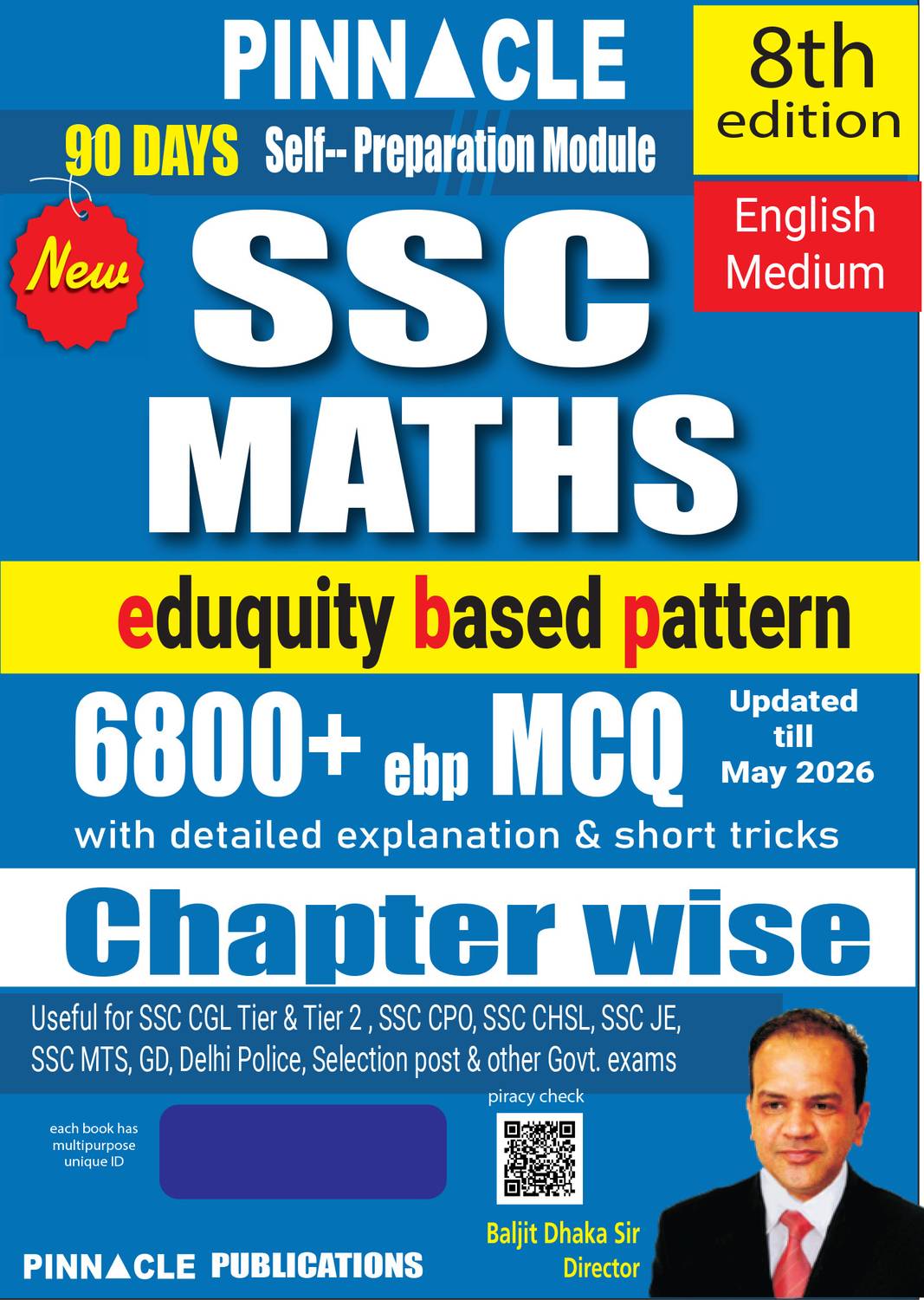 PINNACLE SSC Maths 6800+ ebp MCQ Book 8th Edition - Image 1