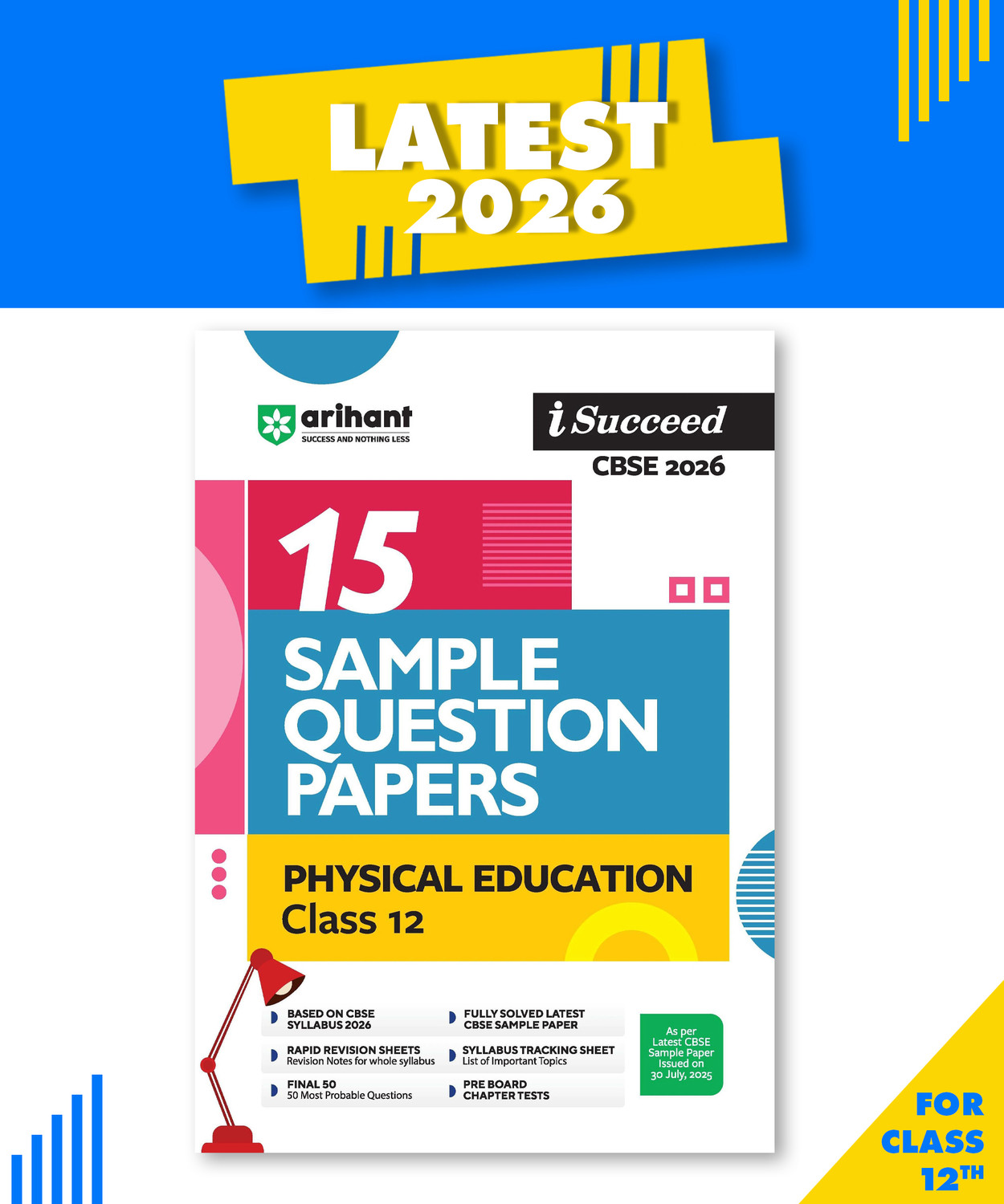 Image of Arihant i-Succeed CBSE Sample Question Papers 2026 Physical Education Class 12 | 15 Sample Papers | Fully Solved Sample Paper | Rapid Revision Sheets | Pre-Board Chapter Tests | CBSE Sample Paper