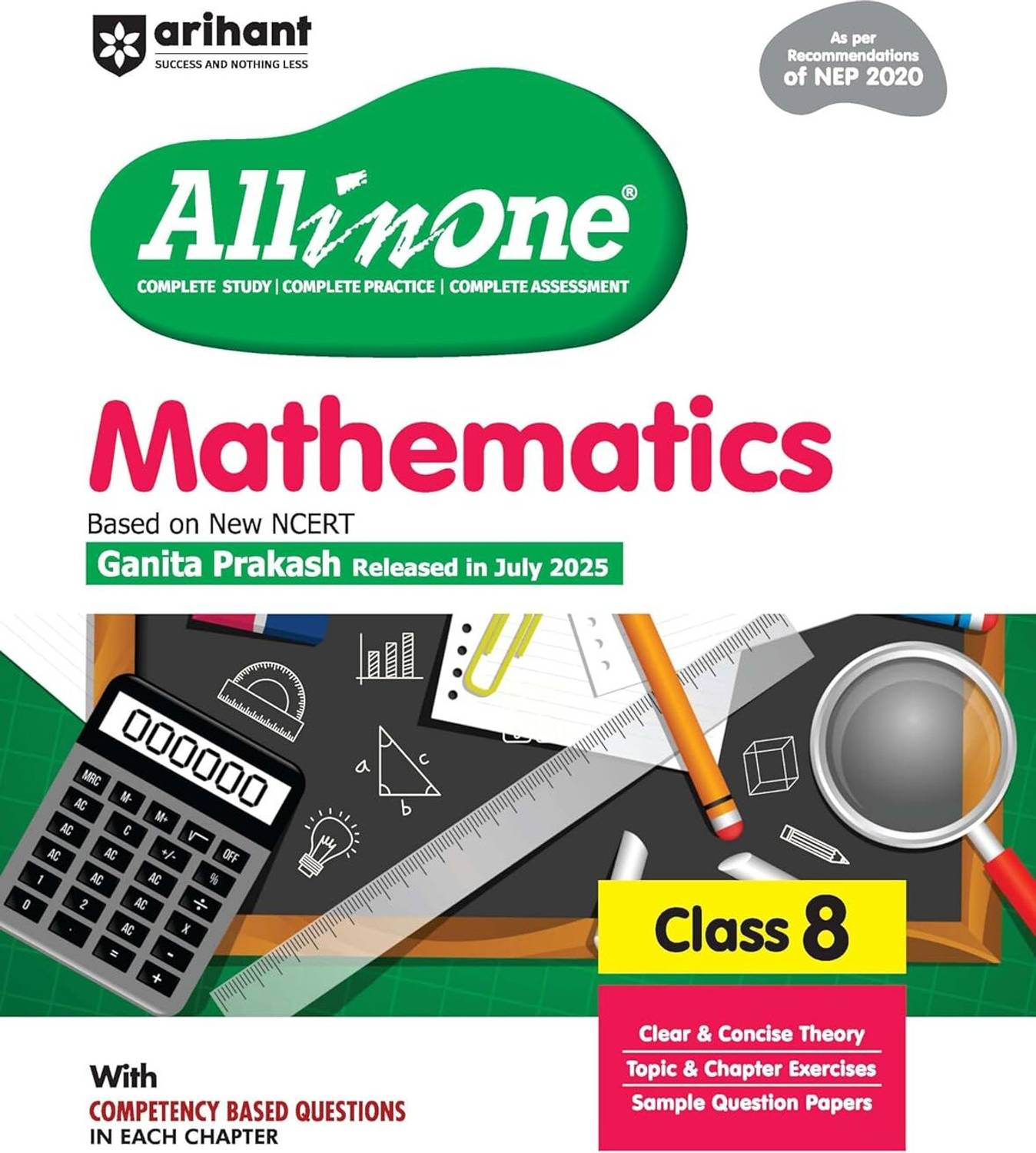 (Old Edition) All in One Mathematics Class 8 Book 2025 | NCERT Textbook Based | Exploring Society: India and Beyond