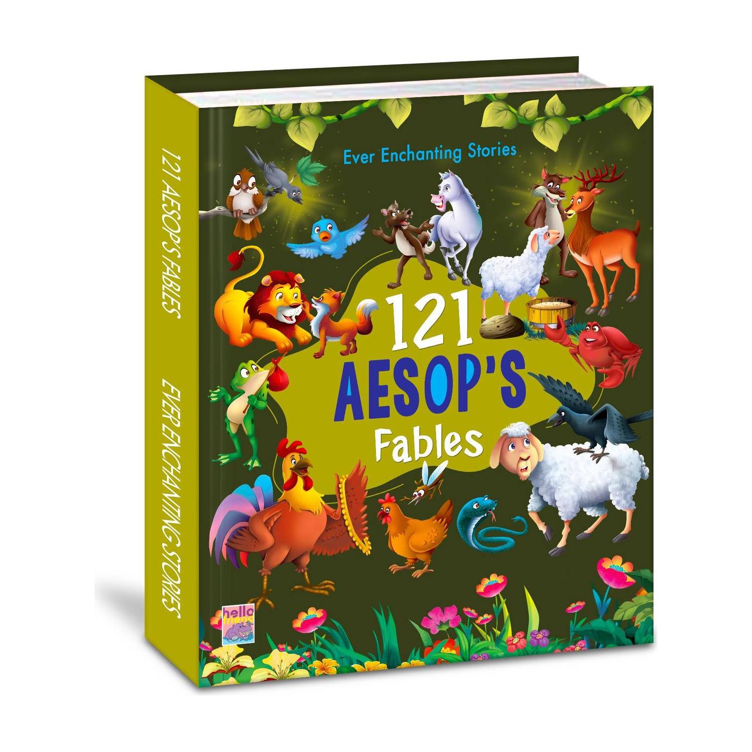 121 Aesop Fables - Illustrated Story Books for Kids and Childrens - Bedtime Moral Short Stories with Colourful Pictures in English - Ages 3+ Years