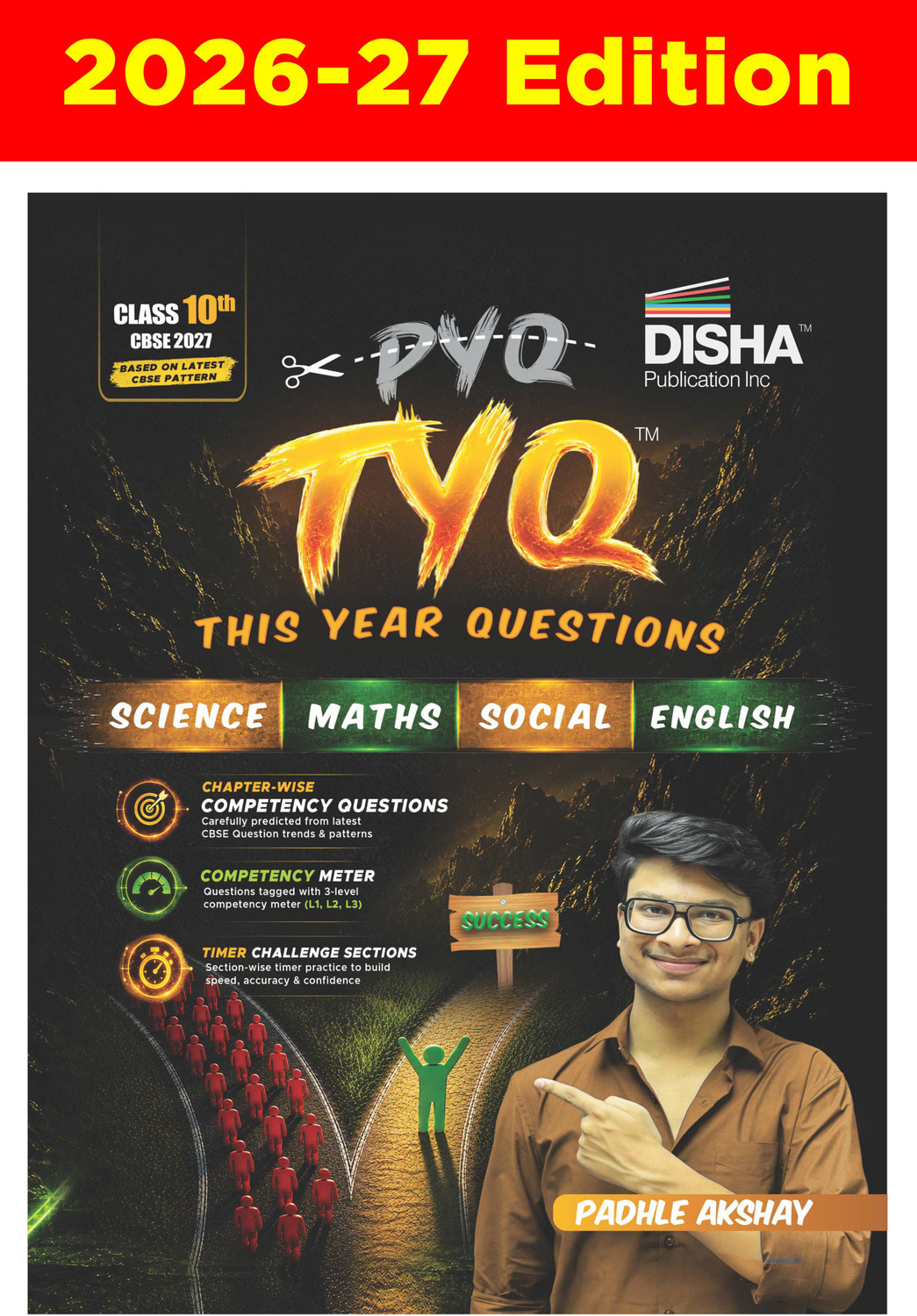 Image of Disha publication Inc Not PYQ, But TYQ-This Year Questions-Chapter-wise Competency Questions for Science, Mathematics, Social Science & English with Competency Meter (Paperback, Padhle Akshay)