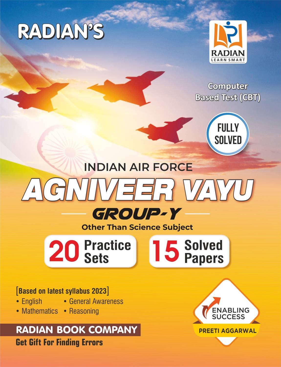 Agniveer Vayu - Indian Air Force Airmen Other Than Science Subject (Group-Y) Practice Set & Previous year Solved Papers Book English Edition for Exam 2023- English, Maths, Reasoning, General Awareness