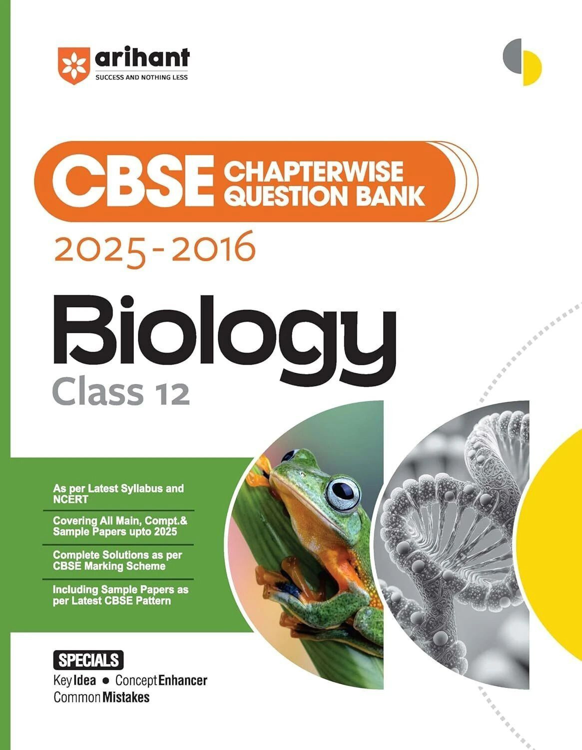 Image of (Old Edition) Arihant CBSE Chapterwise Question Bank 2025-2016 for Class 12 Biology | Syllabus | Includes Solved Papers, Sample Papers, and CBSE Marking Scheme