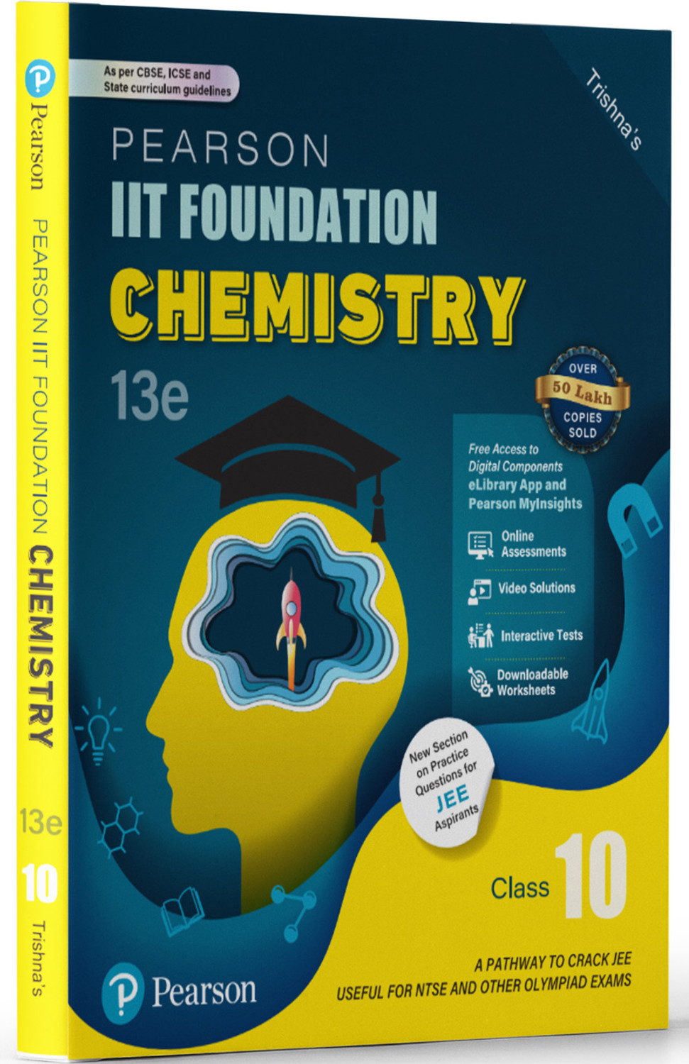 Image of Pearson IIT Foundation'25 Class 10 Chemistry Mathematics Physics | For JEE, NTSE & Olympiad Exams | JEE Practice Questions | Free Access To Online Assessments, Video Solutions & Interactive Tests