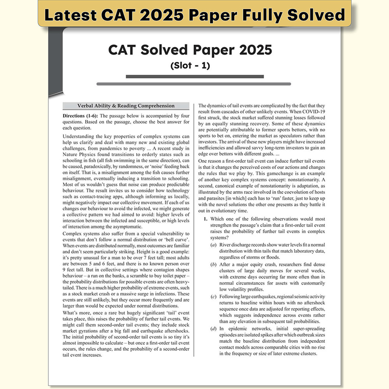 Image of PW CAT 28 Years Chapterwise & Topicwise Previous Years Solved Papers (2025-2017) PYQ Book For 2026 Exams