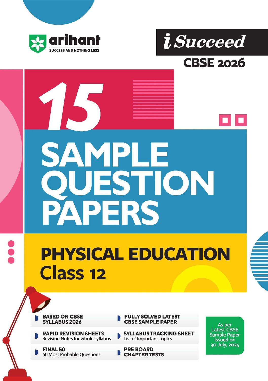 Image of Arihant i-Succeed CBSE Sample Question Papers 2026 Physical Education Class 12 | 15 Sample Papers | Fully Solved Sample Paper | Rapid Revision Sheets | Pre-Board Chapter Tests | CBSE Sample Paper