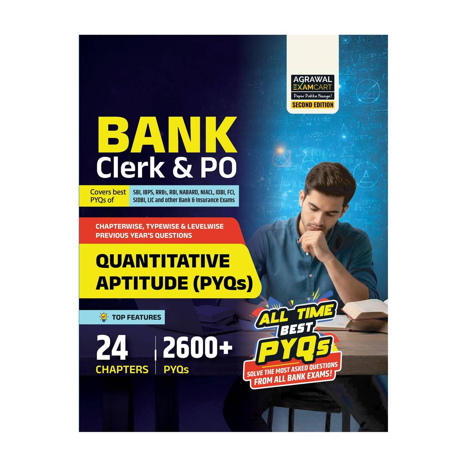 Agrawal Examcart Bank Clerk & PO Quantitative Aptitude PYQs Book 2026 - Image 1