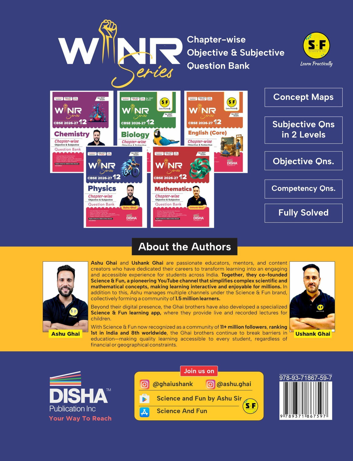 Image of WINR Series CBSE 2026-27 Class 12 Physics Chapter-wise Objective & Subjective Question Bank 2nd Edn | One-shot solution for 2027 Exam | NCERT, Exemplar, SQP, Competency & PYQs | Fully Solved