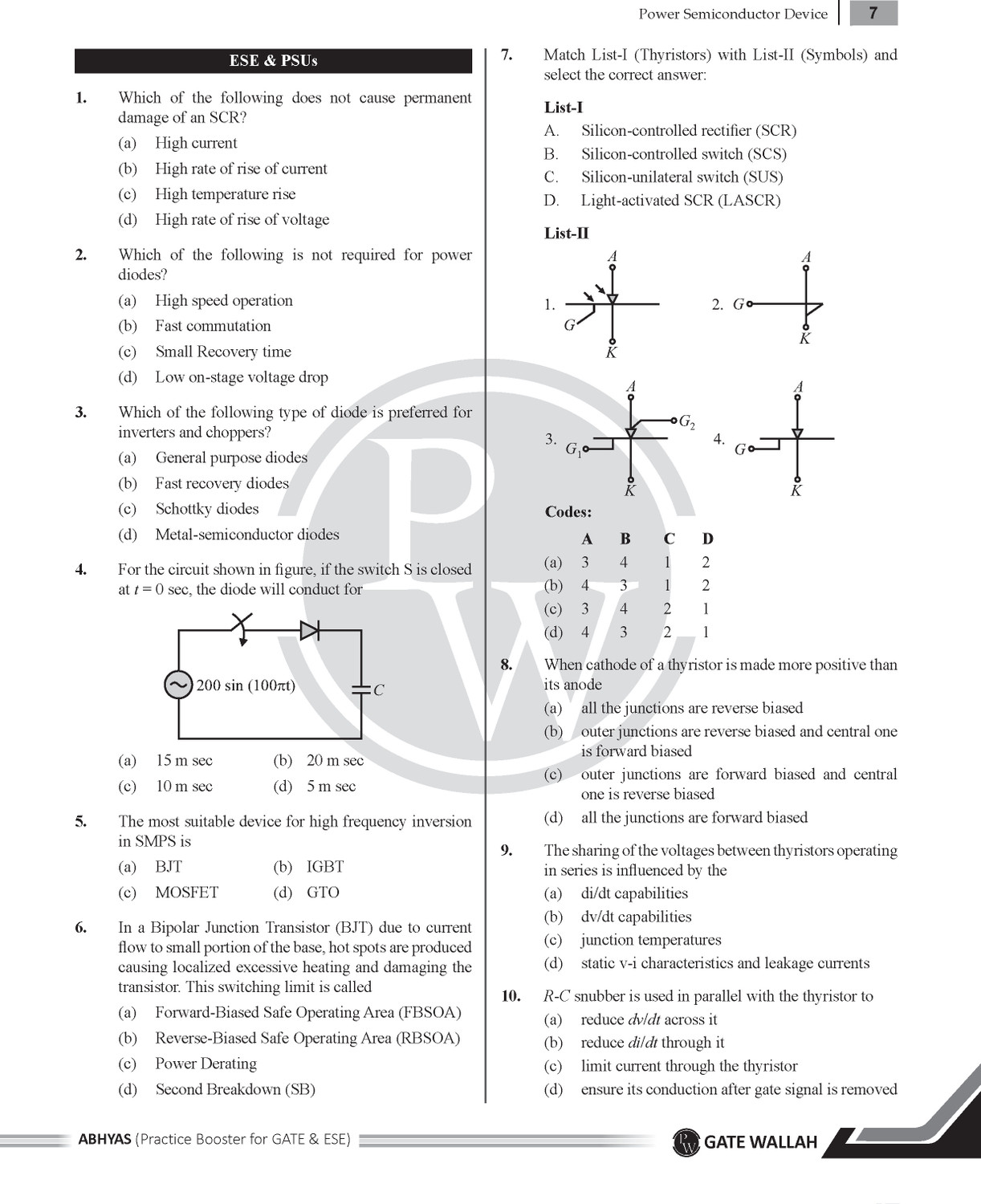 Image of PW GATE Abhyas Practice Booster For Electrical with Mathematics & General Aptitude-3 Books