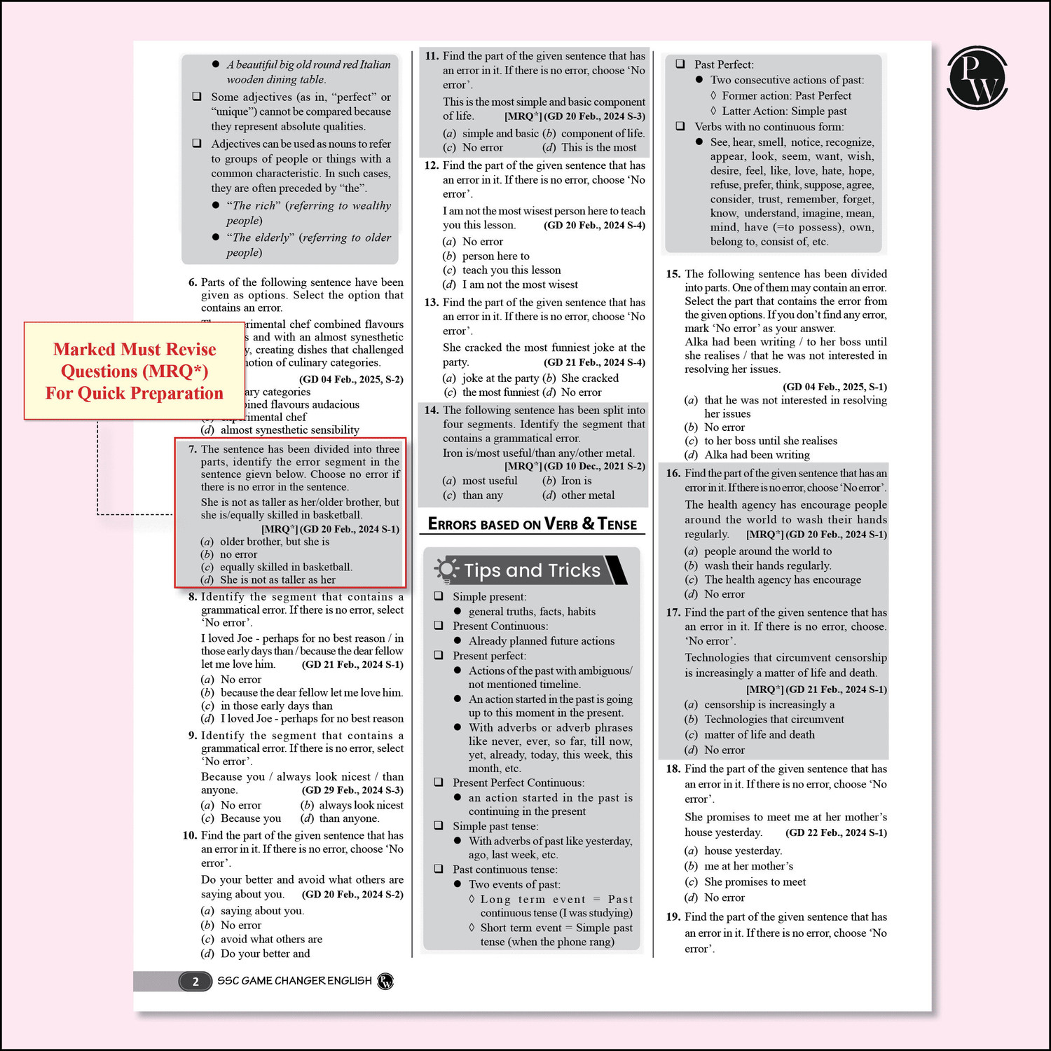 Image of PW SSC Game Changer Combo (Set of 4 Books) | 29000+ TCS PYQs Till 2025 | English, Maths, Reasoning, GA | With 25 Online CBT Tests