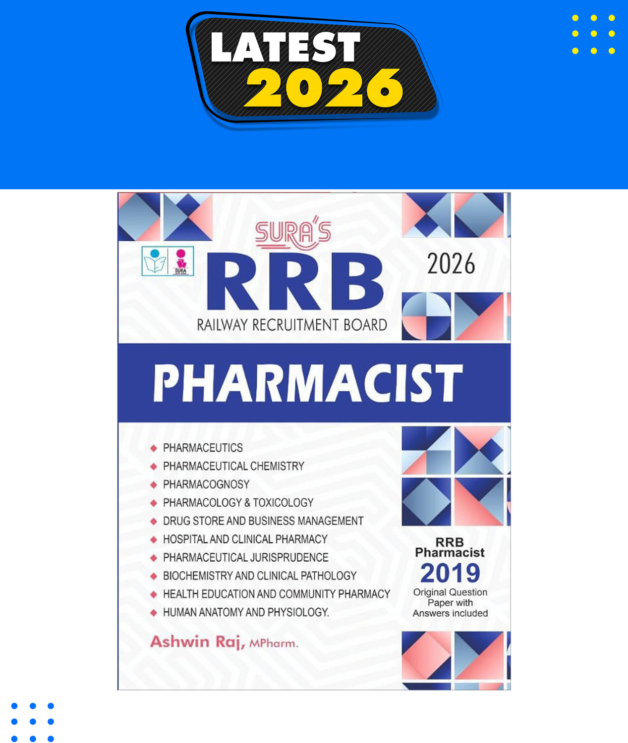 Image of SURA`S RRB Pharmacist Exam Book Guide in English Medium Updated Edition 2026