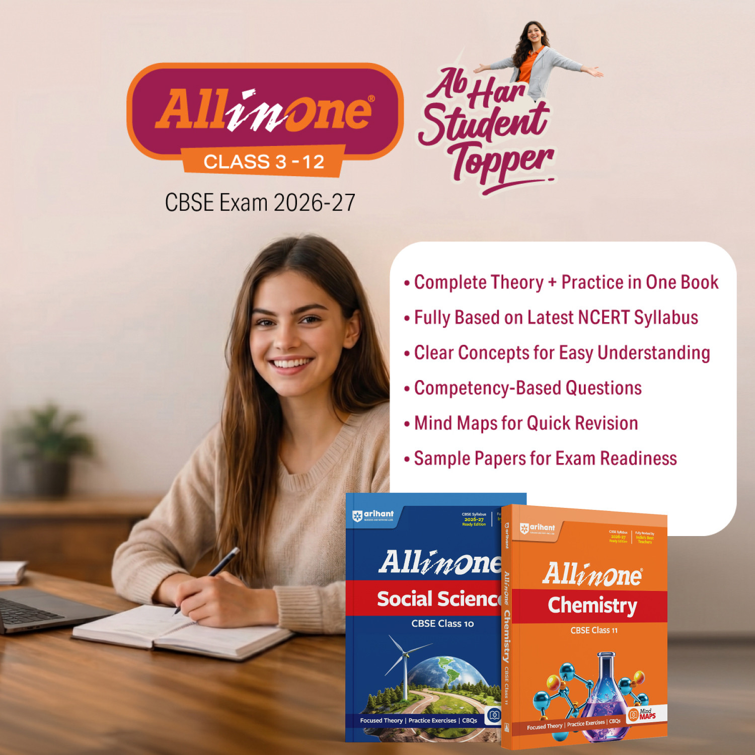 Image of Arihant All in One Mathematics Class 6 for CBSE Exam 2025-26 Based on the latest NCERT Ganita Prakash Competency-Based Questions for Class 6