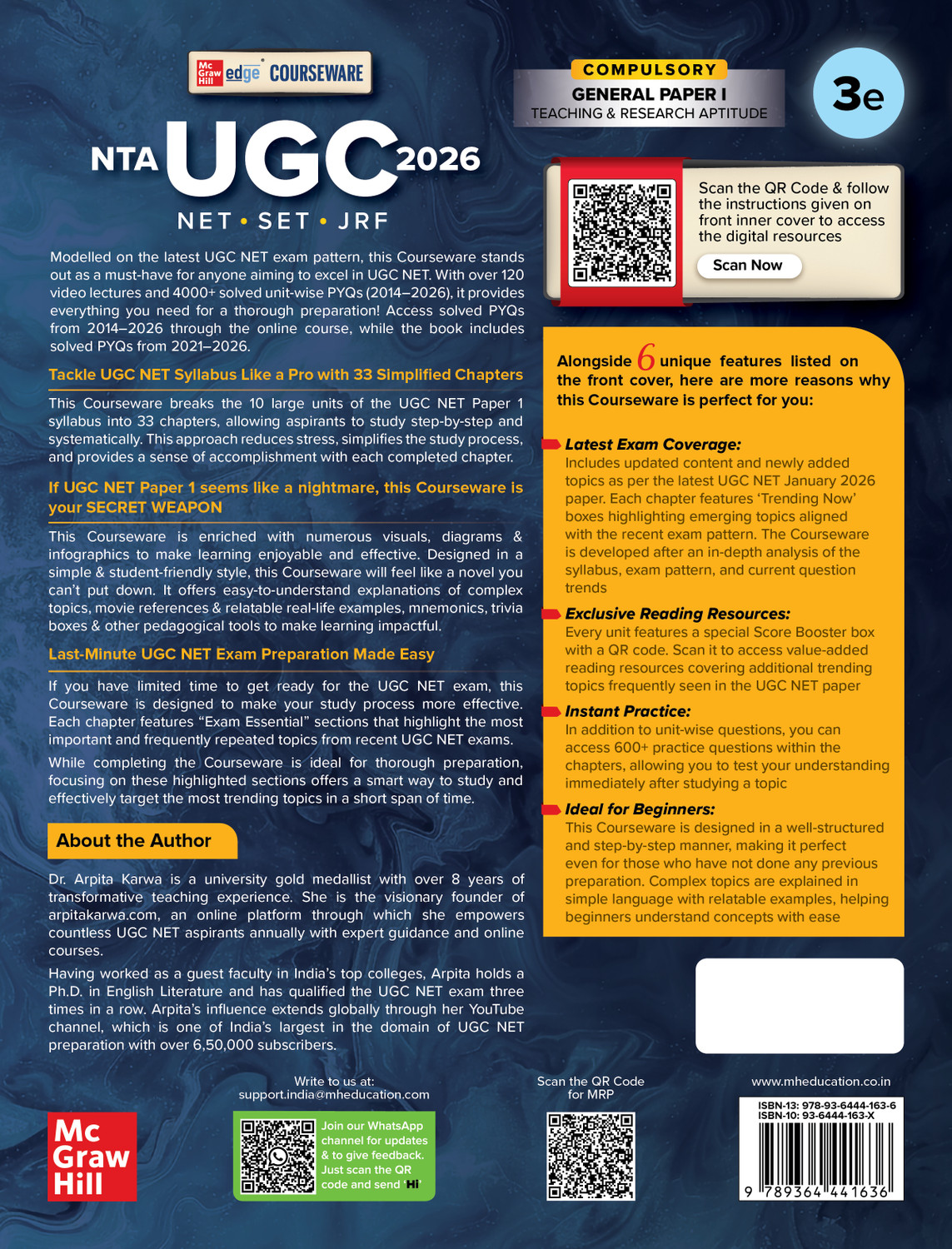 Image of UGC NET Paper 1 2026 by Arpita Karwa, 3e | 120 Conceptual Videos | 4000+ Previous Years' Solved Papers (2015- Jan 2026) | 2000+ Practice Questions | 50 Full-length Mock Test Papers | Pluck-out Chart