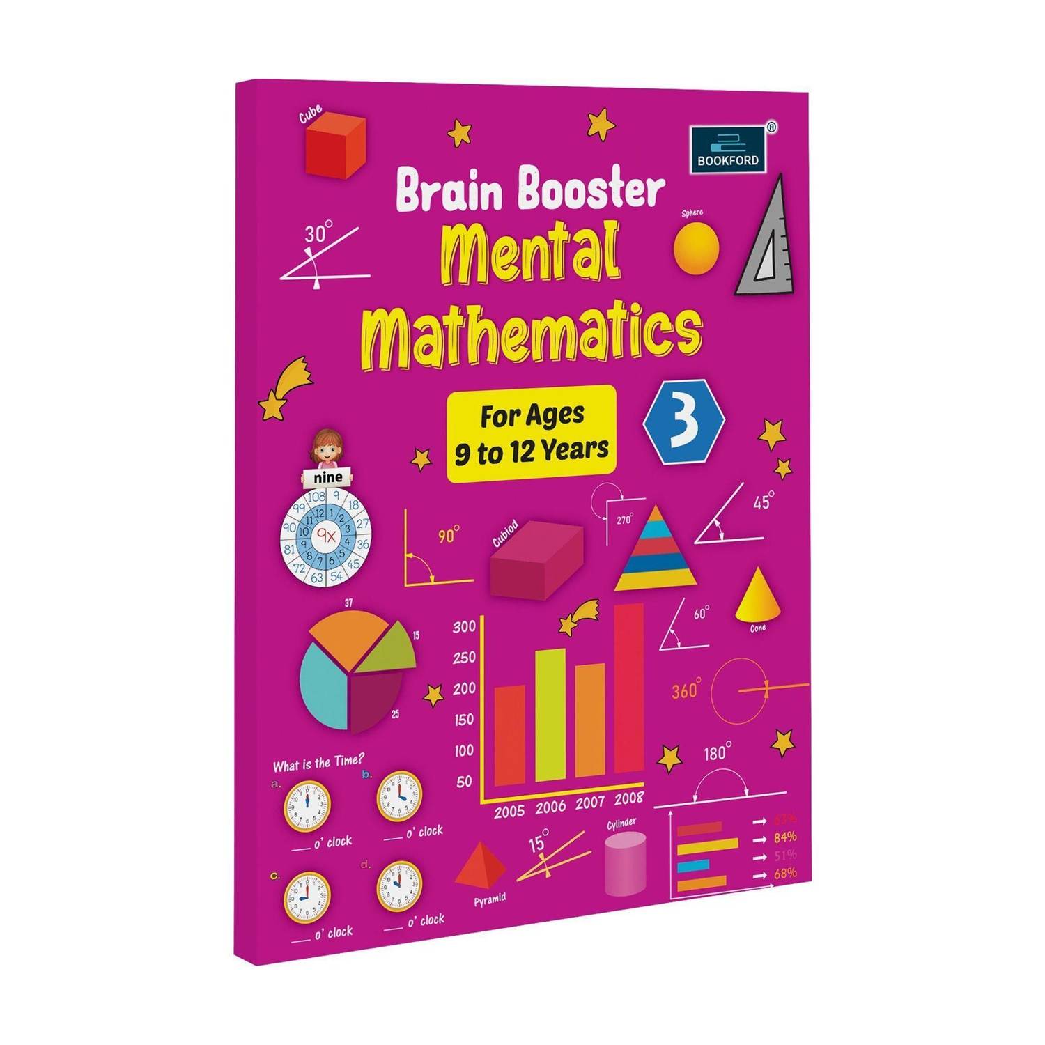 Brain Booster Mental Mathematics (Part 3) For Kids and Childrens  - Interactive Activities and Practice Mathematics Sheets – Learn Counting, Addition and Subtraction with Brain-Boosting Skills – Ages 9+ Years
