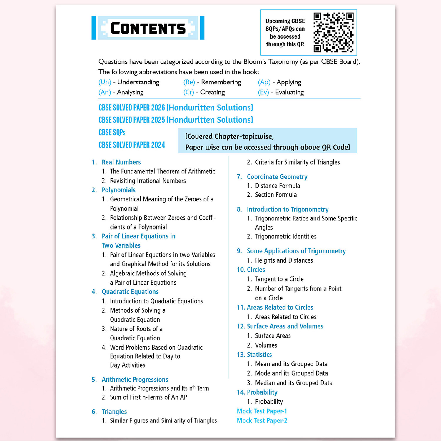 Image of PW CBSE Question & Concept Bank Class 10 Maths (Std) 2027 Solved By Ritik Mishra