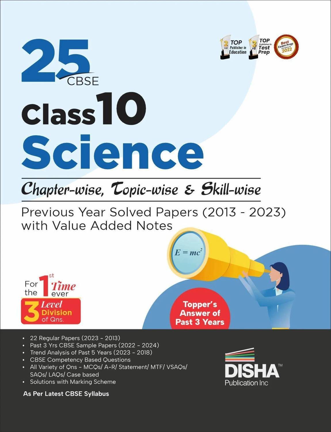25 Cbse Class 10 Science Chapter-Wise, Topic-Wise & Skill-Wise Previous Year Solved Papers (2013 - 2023) with Value Added Notes