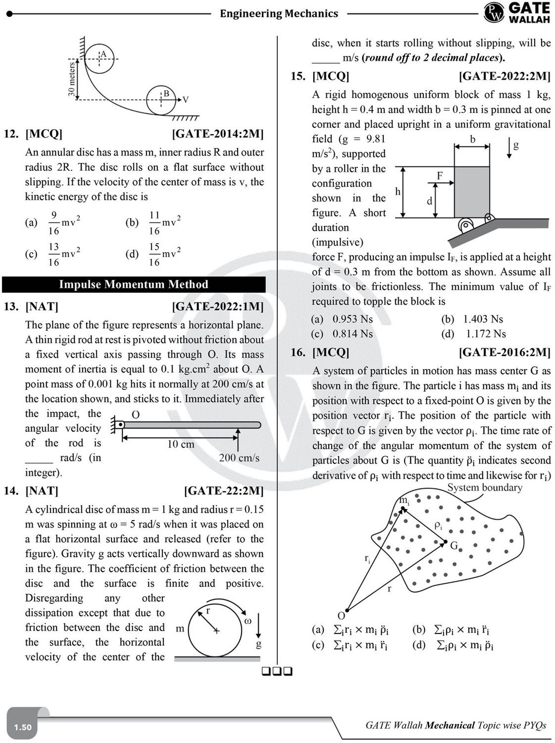 Image of PW GATEWALLAH Mechanical Engineering Previous Solved Papers For 2027 Exams