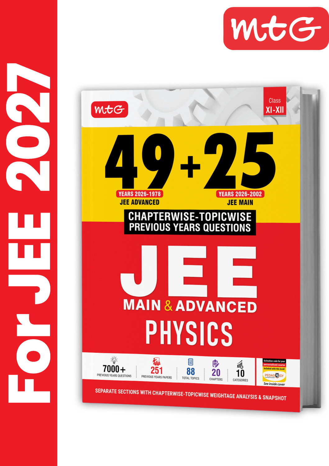 Image of MTG 49 + 25 Years (2026-2002) JEE Main and Advanced PYQ Book Physics