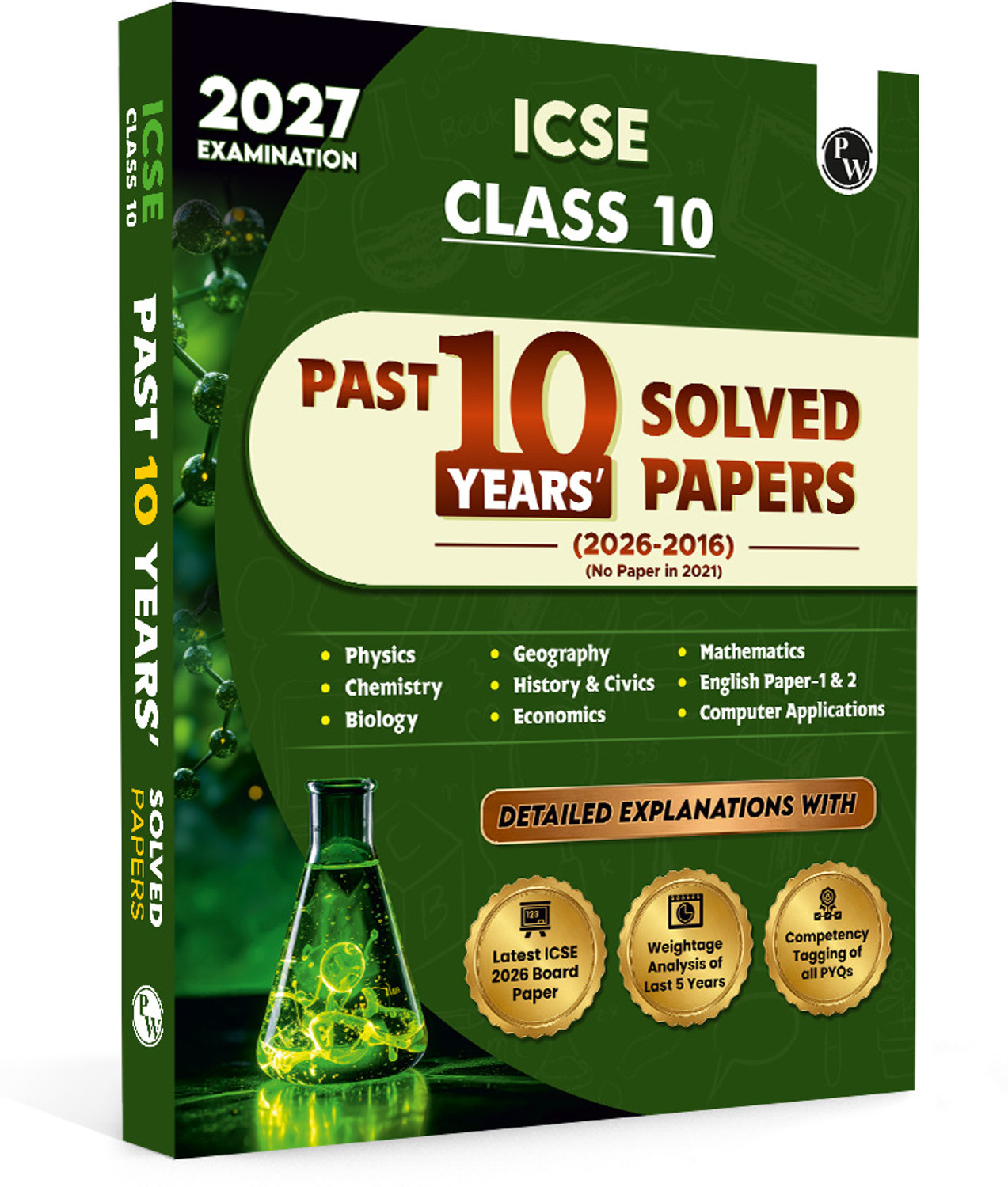 Image of PW ICSE Class 10 PYQs - Past 10 Years Solved Papers For 2027 Exams