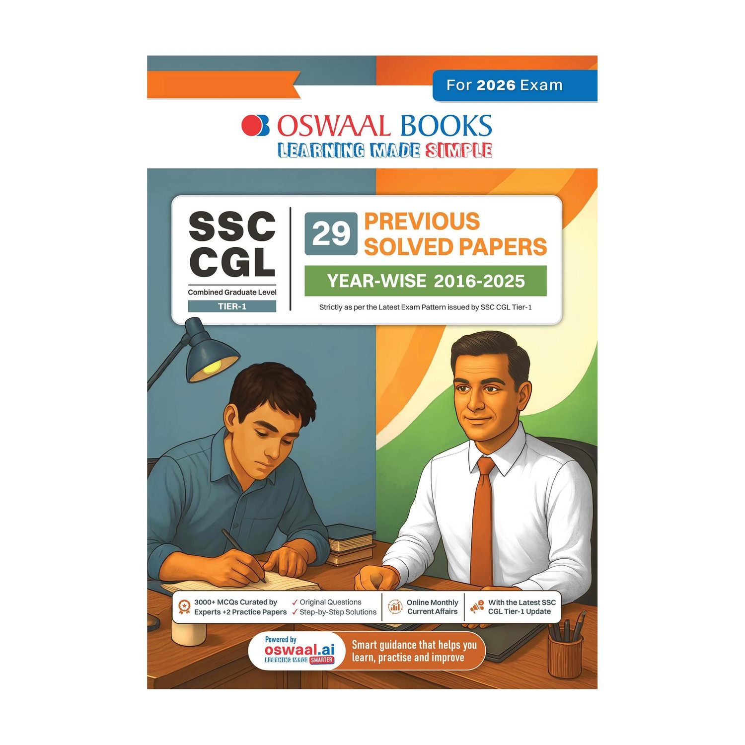 Image of SSC Staff Selection Commission CGL Combined Graduate Level Tier-1 29 Previous Solved Papers Year-wise (2016 to 2025) For Exam 2026