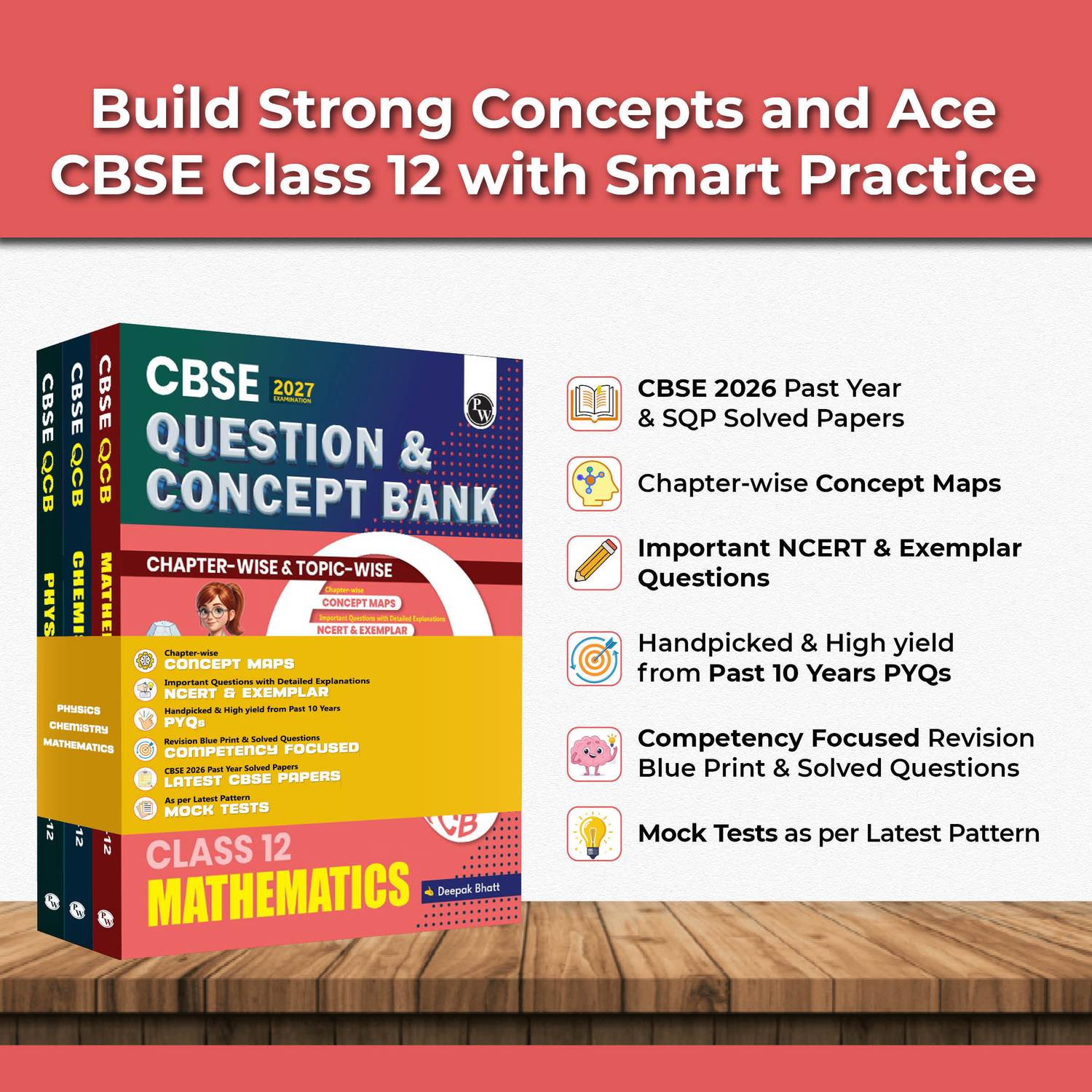 PW CBSE Question Bank Class 12 Physics, Chemistry, Mathematics Combo - Image 2