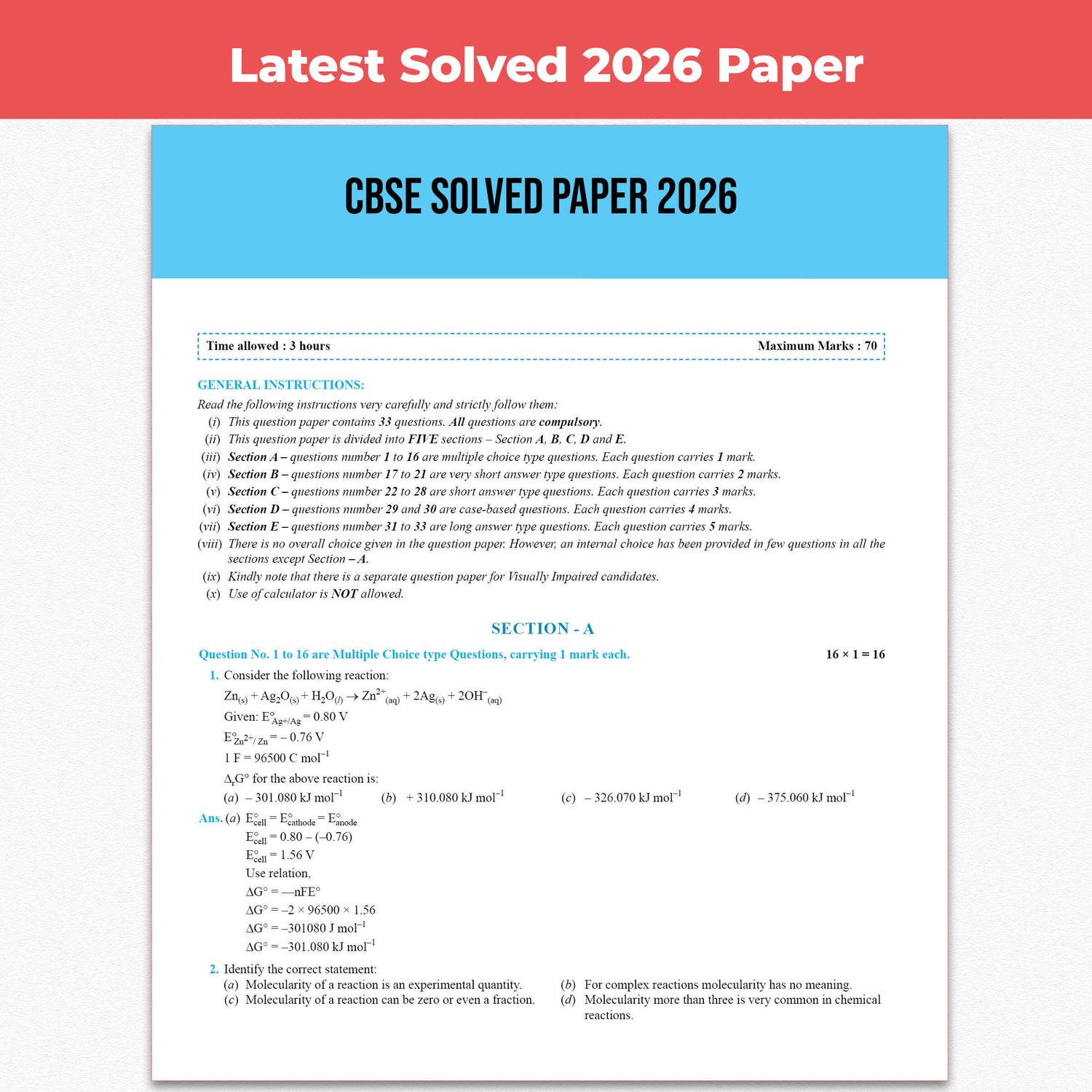 PW CBSE Question Bank Class 12 Physics, Chemistry, Mathematics Combo - Image 3