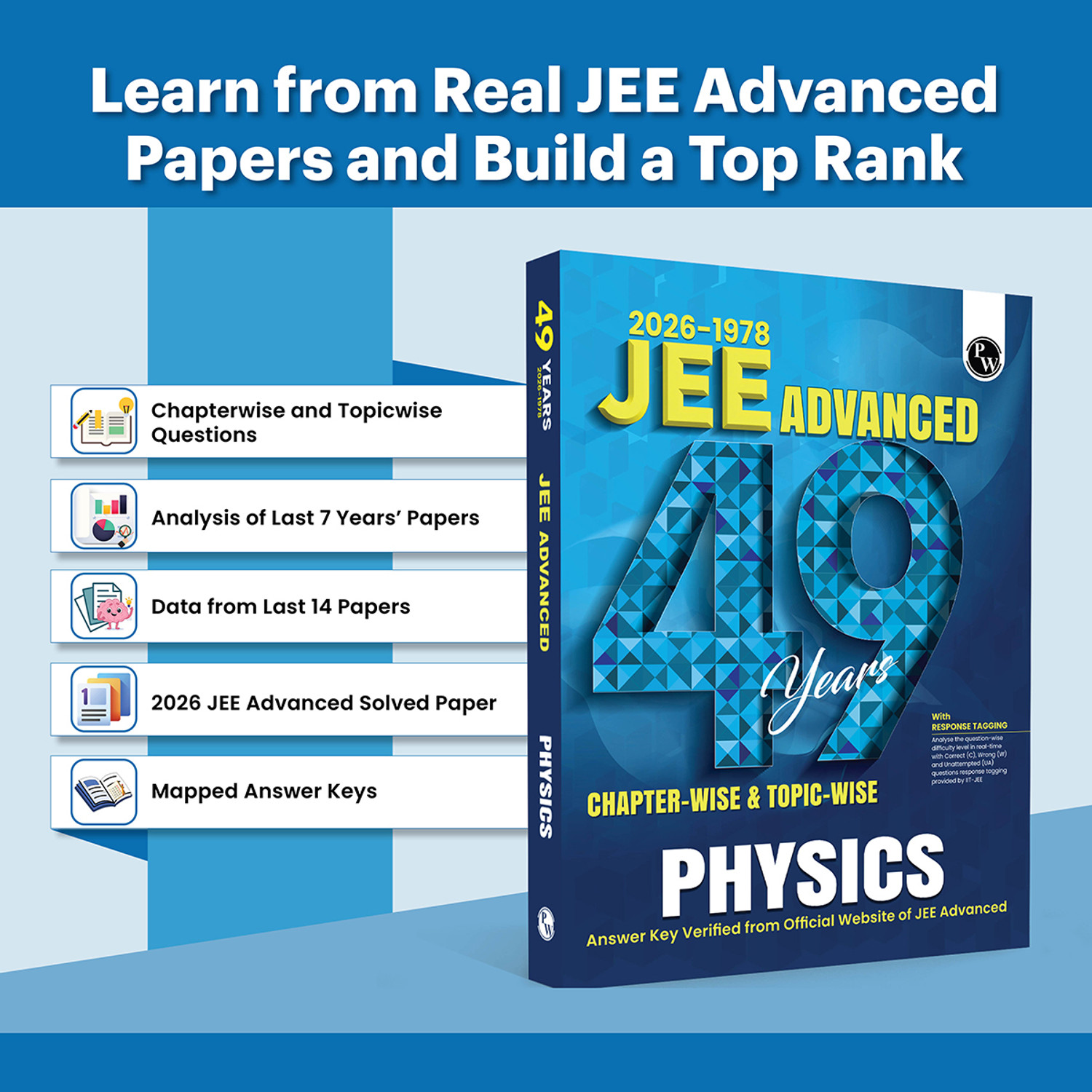 Image of PW 49 Years JEE Advanced PYQ Book Physics Chapterwise & Topicwise Solved Papers (1978-2026)