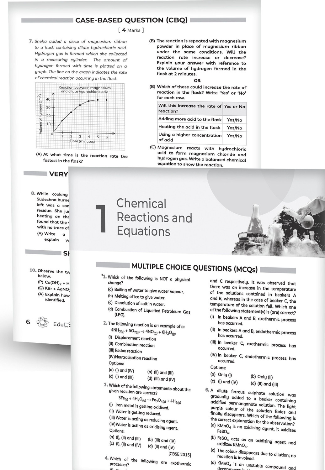 Image of Educart NCERT Exemplar Class 10 Science 2026 Problems Solutions (For 2026-27 Board Exam)