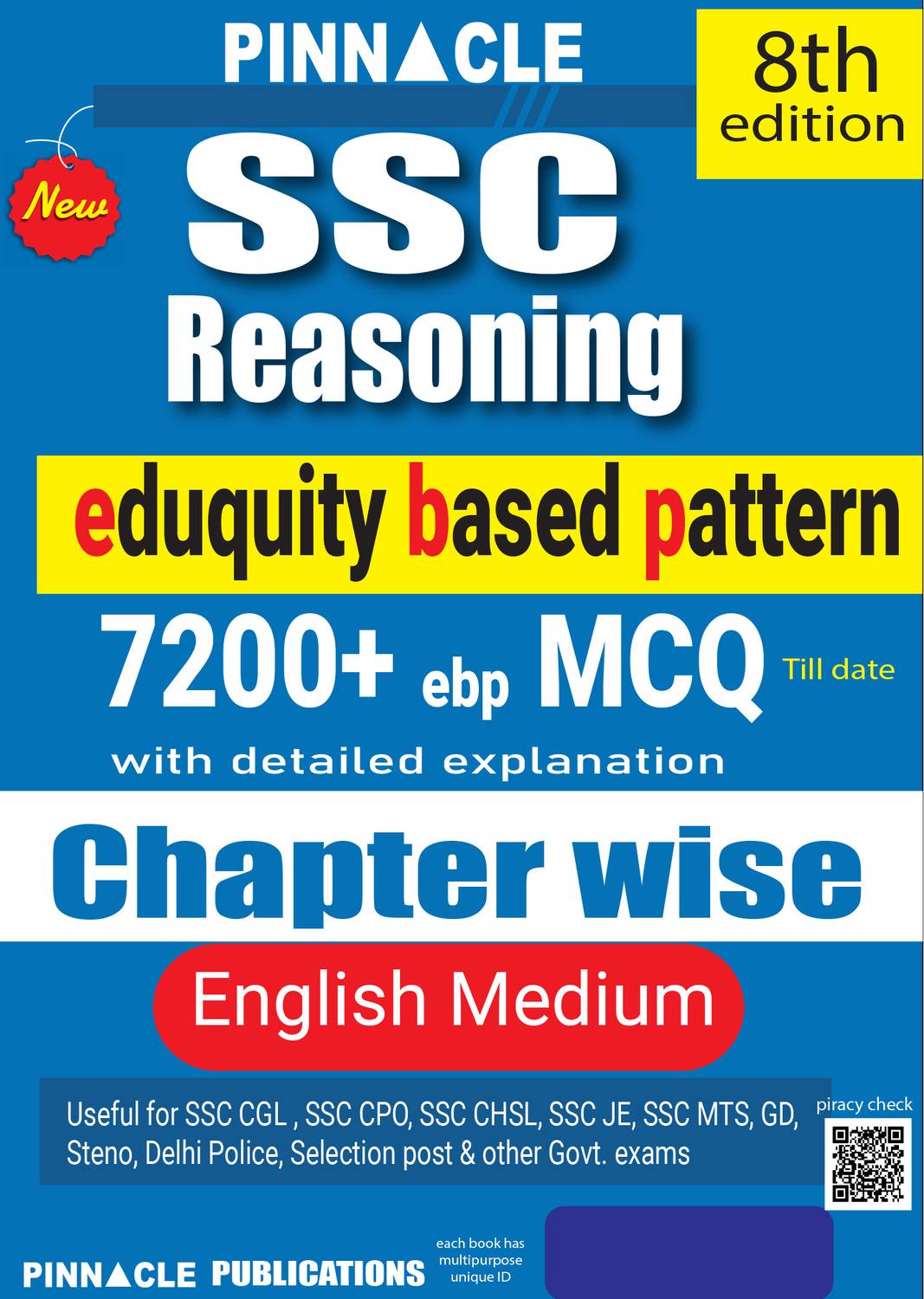 SSC reasoning 7200+ ebp MCQ I eduquity based pattern I chapter wi