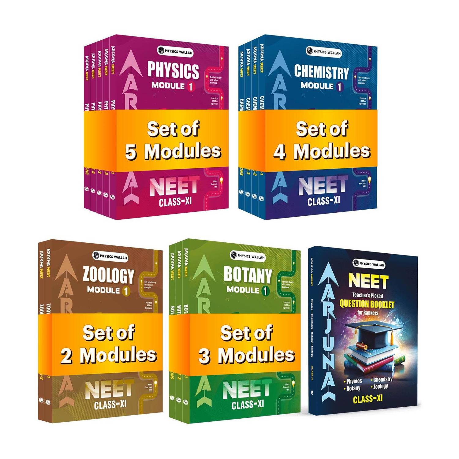 PW Arjuna NEET Class 11 Combo Set of 16 Books - Image 1