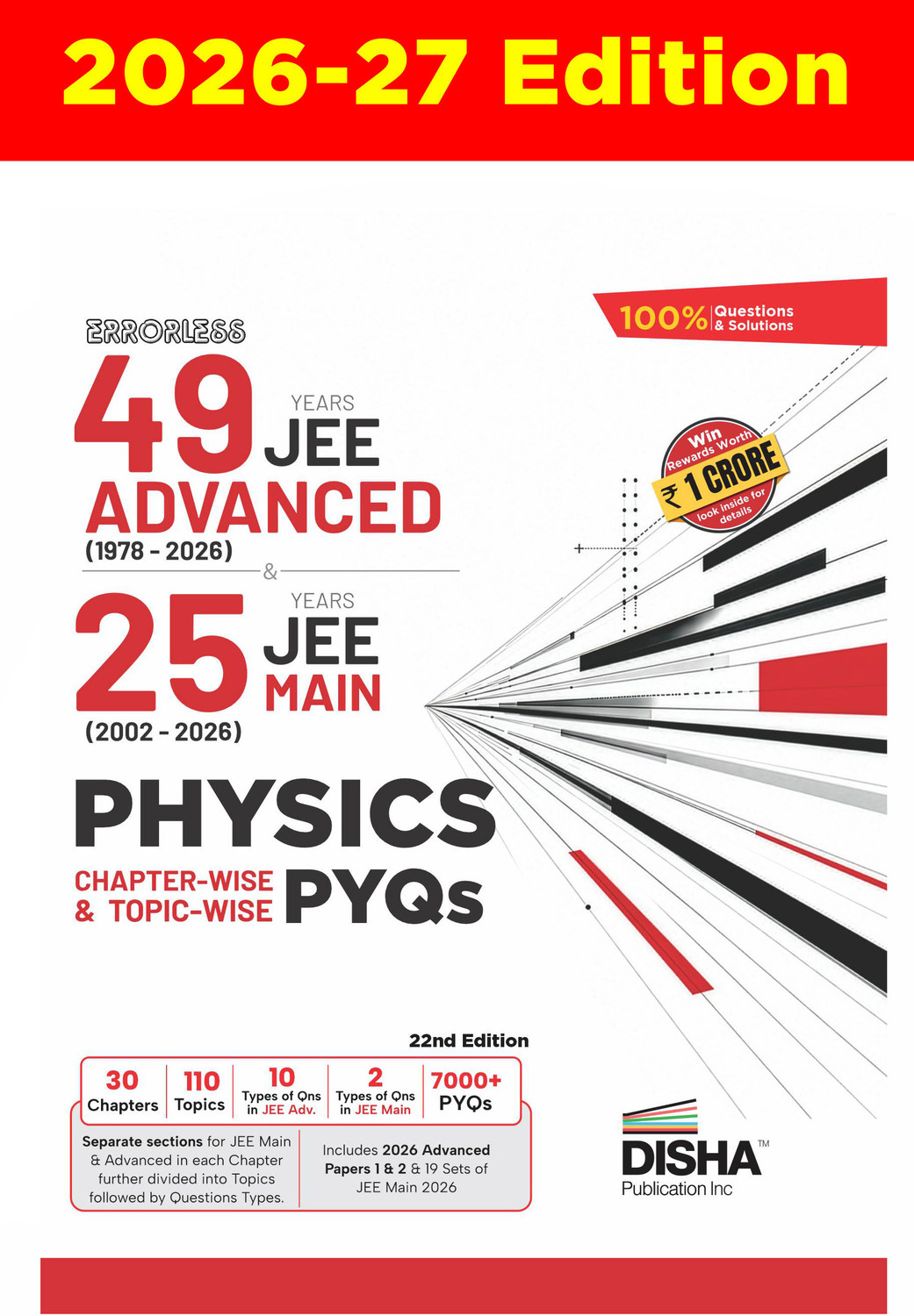 Image of Disha PHYSICS Chapterwise 49 Years JEE Advanced (1978 - 2026) & 25 Year JEE Mains (2002 - 2026) PYQs | JEE Advanced PYQ Book 2026