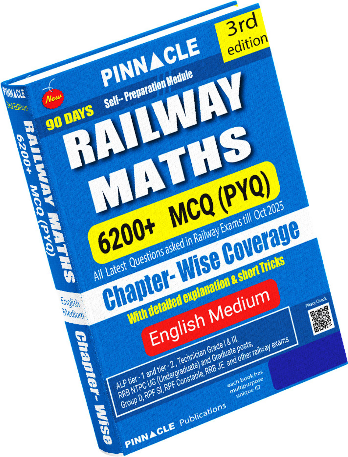 Image of Railway Maths Book 2026 | 6200+ MCQ ( PYQ ) | Covers All Railway Exams | Chapterwise | Detailed Explanations & Short Tricks | English Medium | 3rd Edition