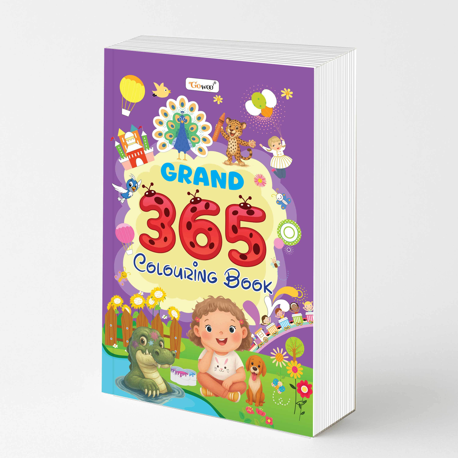 Image of GO WOO GRAND - 365 Colouring Book :- early learners colouring book, Kids educational book, Jumbo colouring book for kids (Paperback, GOWOO)