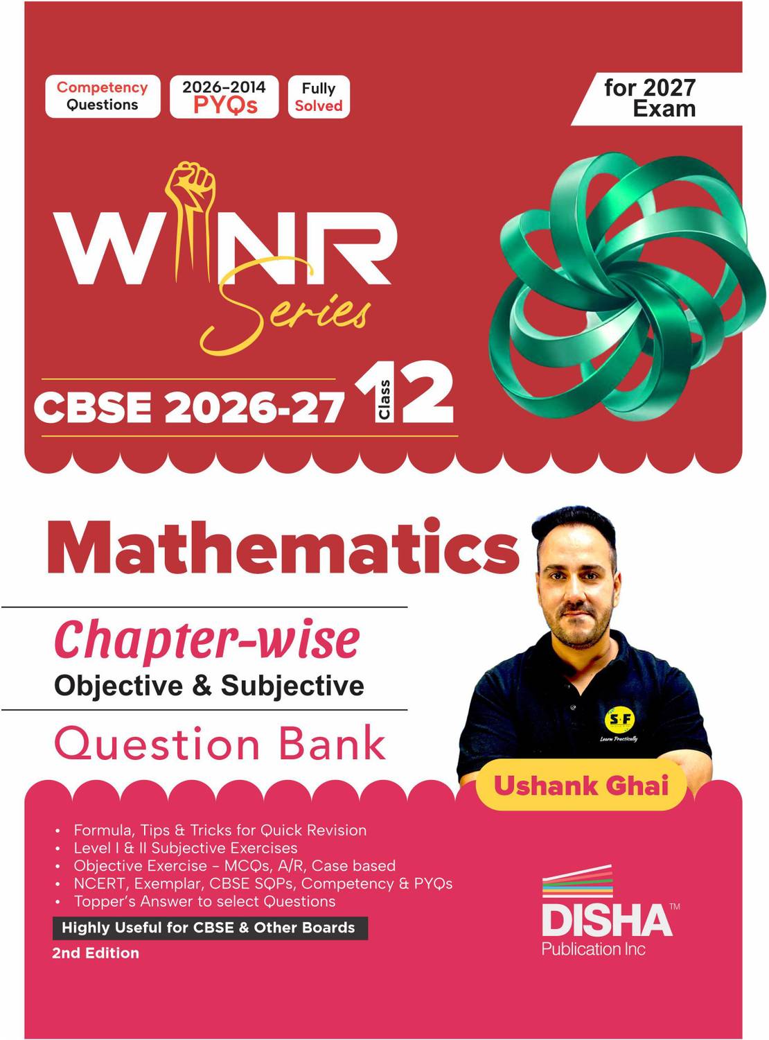 Disha WINR Series CBSE 2026-27 Class 12 Mathematics Chapter-wise Objective & Subjective Question Bank 2nd Edn | 9789371860130