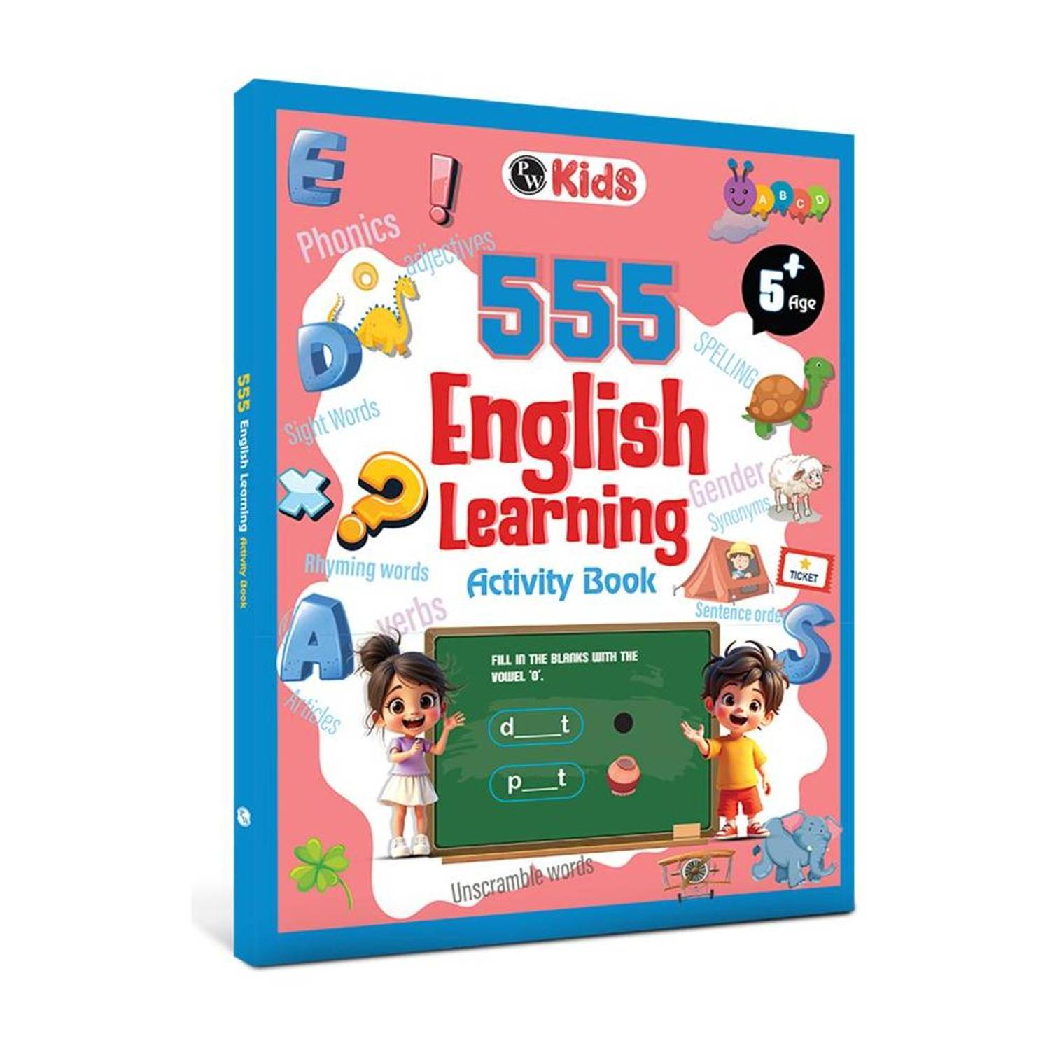 555 English Activity Book For Kids- Brain Games For 5+ Years Old Kids - PW Kids