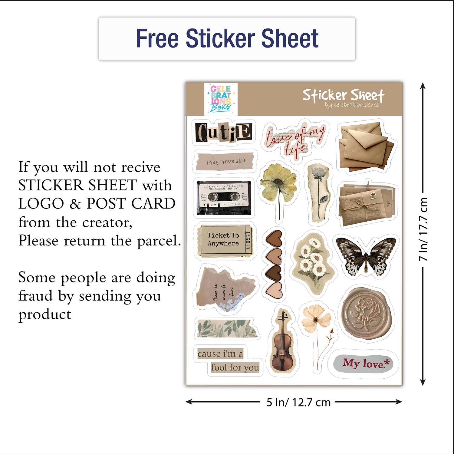 CeleBoxs Vintage Bookmarks Set with Free Sticker Sheet, 18 Pieces
